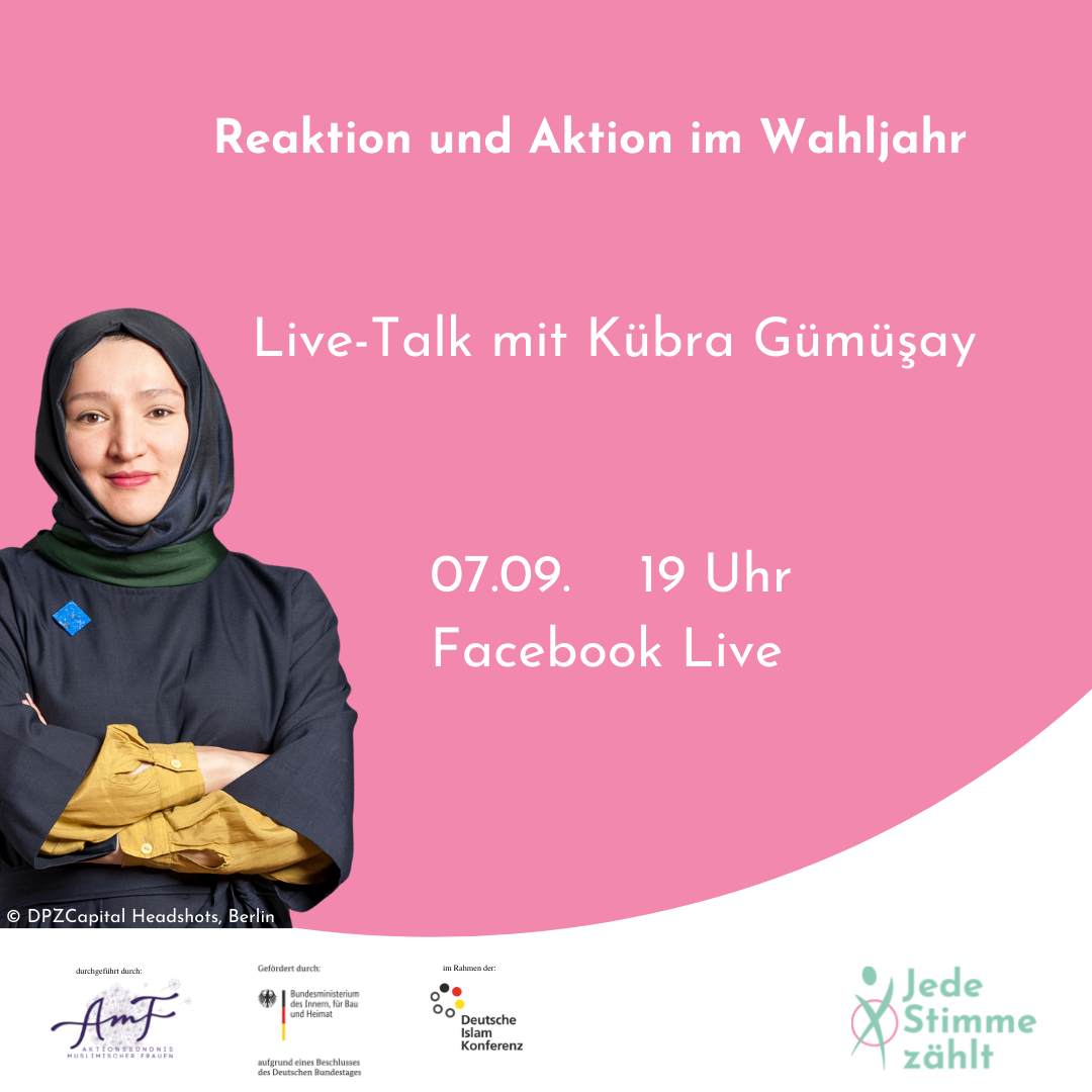 Reaktion und Aktion im Wahljahr Talk mit Kübra Gümüsay